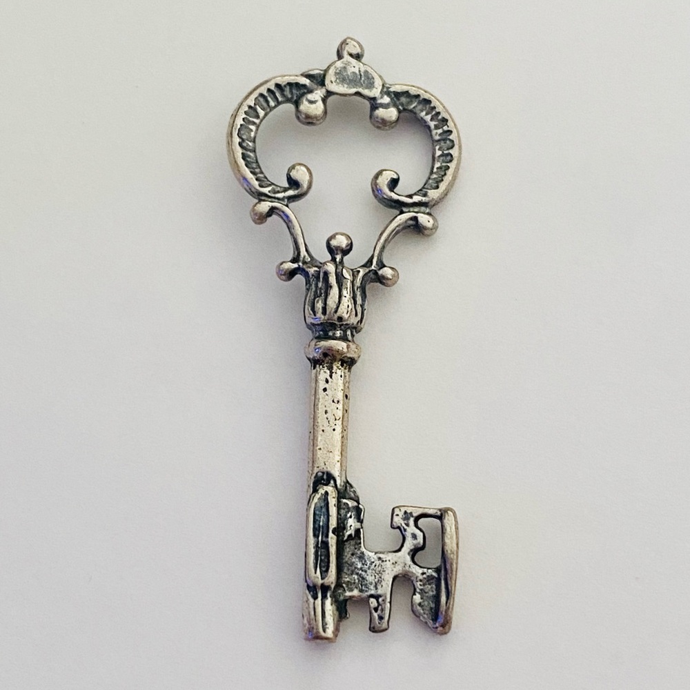 Vintage Sterling Silver Key Pendant
